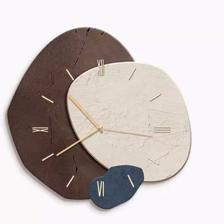 New Chinese Style Dining Room Dining Table Hanging Painting Punch-free Wall Clock
