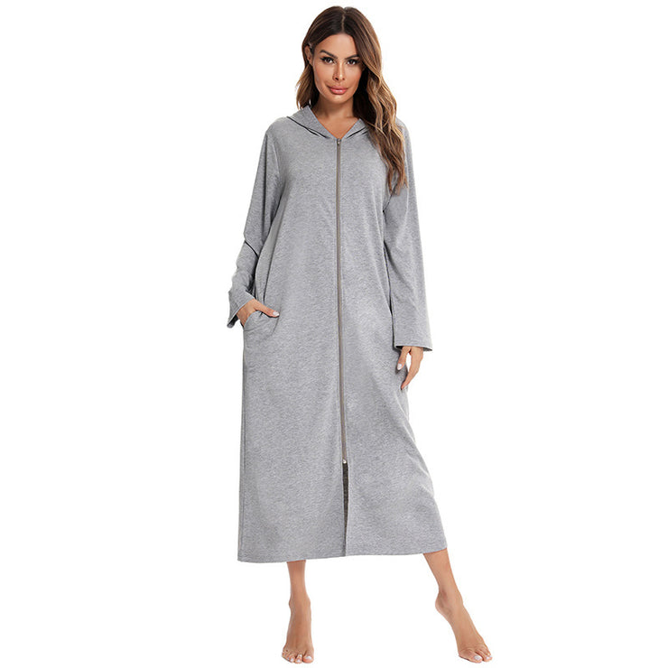 New Autumn And Winter Pajamas Women's Home Nightdress