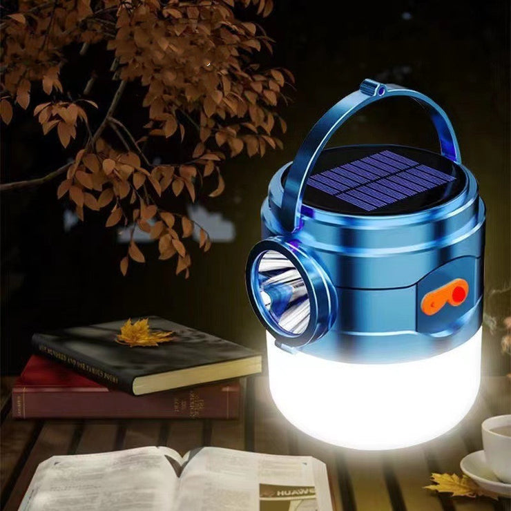Solar Rechargeable Hand Bulb Lamp Lighting Home Outdoor
