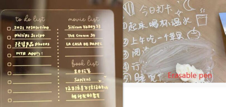 Transparent Acrylic Will Glow Message Board