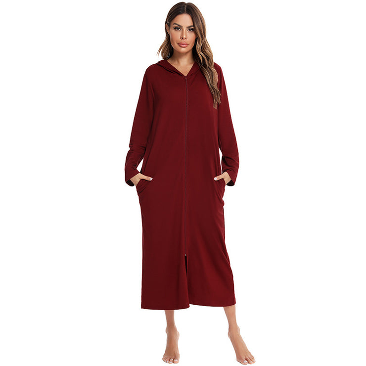 New Autumn And Winter Pajamas Women's Home Nightdress