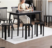 Iron Dining Stool Set Stackable Round Stool Home Restaurant Stackable Dining Stool Combination