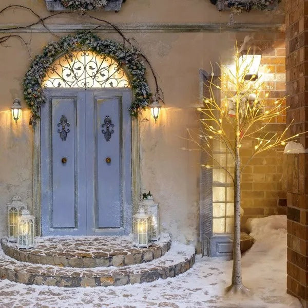 Lighted Birch Tree Artificial White Birch Twig Tree With 8 Warm White Lighting Modes For Wedding Party Christmas Holiday Festival Home Decoration