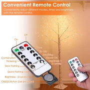 Lighted Birch Tree Artificial White Birch Twig Tree With 8 Warm White Lighting Modes For Wedding Party Christmas Holiday Festival Home Decoration