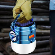 Solar Rechargeable Hand Bulb Lamp Lighting Home Outdoor