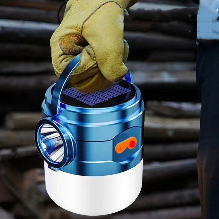 Solar Rechargeable Hand Bulb Lamp Lighting Home Outdoor