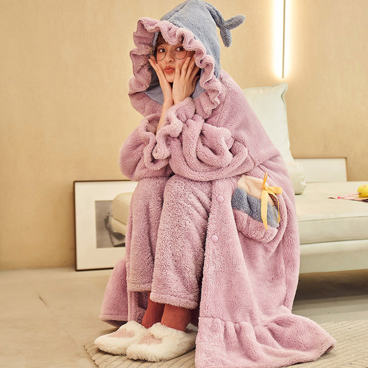 Long Nightgown Cute Spring And Autumn Home Service Suit